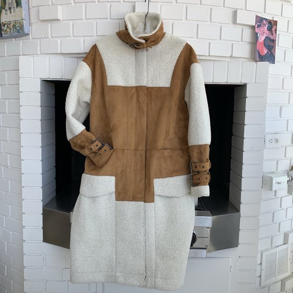 ASOS suede and shearling coat - Picture 2 of 5